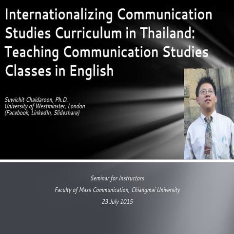 Teaching comm studies in English