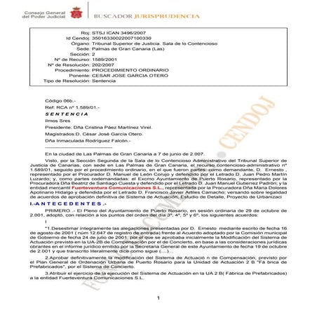 TSJC Contencioso-Adm 202-2007 Demolición Centro Comercial Las Rotondas