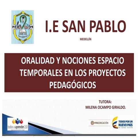 STS ORALIDAD Y NOCIONES ESPACIO - TEMPORALES