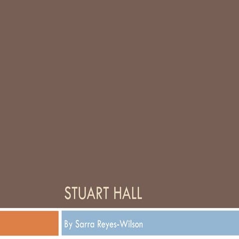 Encoding/Decoding Stuart Hall