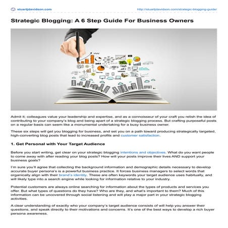 STRATEGIC BLOGGING: A 6 STEP GUIDE FOR BUSINESS OWNERS