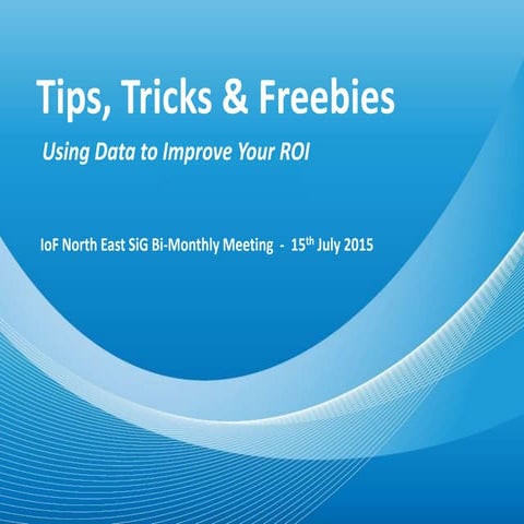 Stuart McCoy  - IoF NE networking event 150715