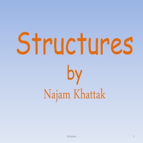 C structures | PPTX