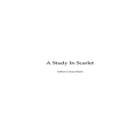 A study in Scarlet - Sherlock Holmes
