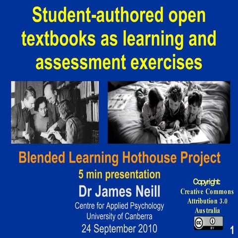 Student authored open textbook - 5 min presentation
