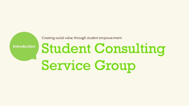 Student consulting service group