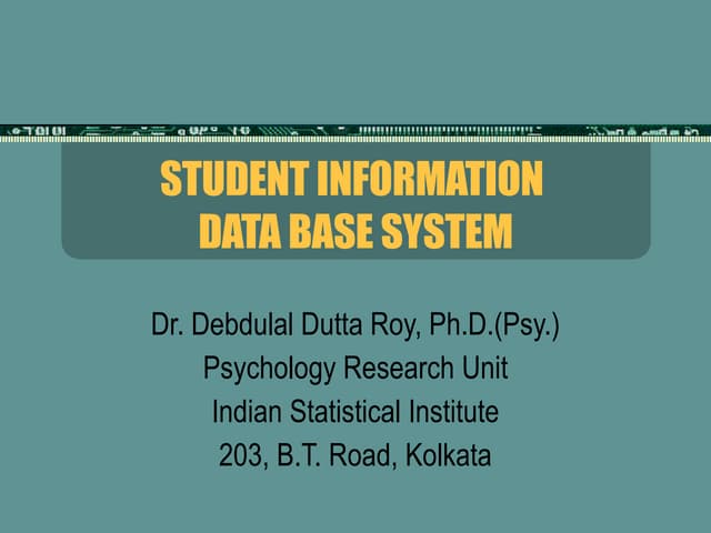 Student Data Base System