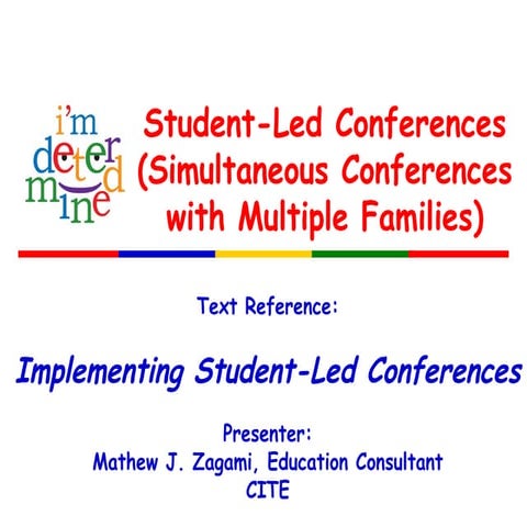 Student-Led Conferences, Professional Development for Teachers