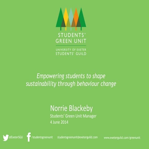 2014 Student Award, University of Exeter