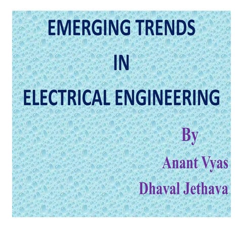 EMERGING TRENDS IN ELECTRICAL ENGINEERING 