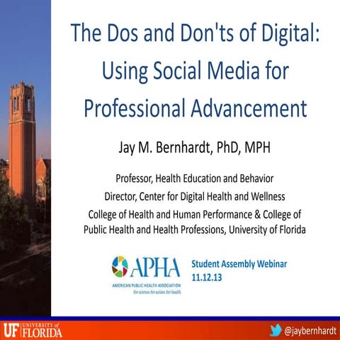 The Dos and Don'ts of Digital: Using Social Media for Professional Advancement