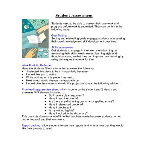 Student assessment