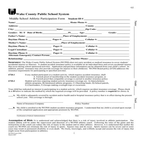 Student Athlete Participation