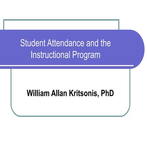 Student Attendance PPT. - William Allan Kritsonis, PhD 