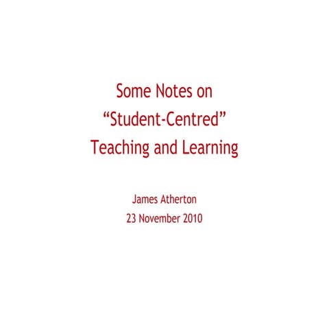 Student centred notes