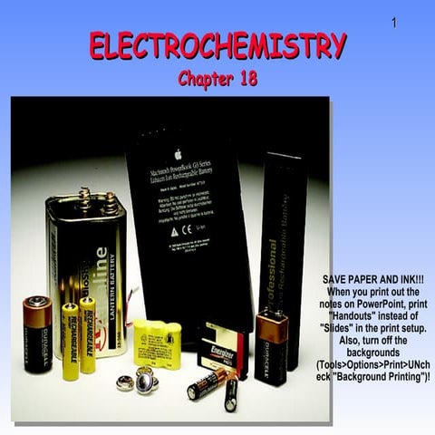 intro to  electrochemistry