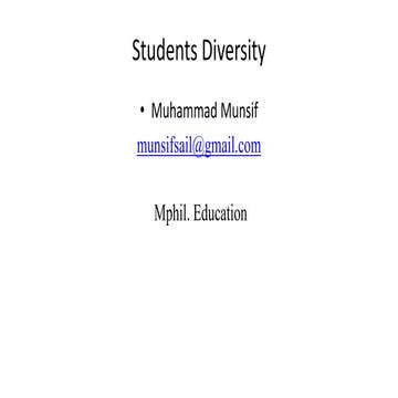 Student diversity 