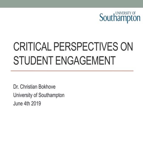 Enhancing Student Engagement for Effective Learning and Critical ...
