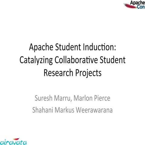 Apache Student Induction ApacheCon 2013