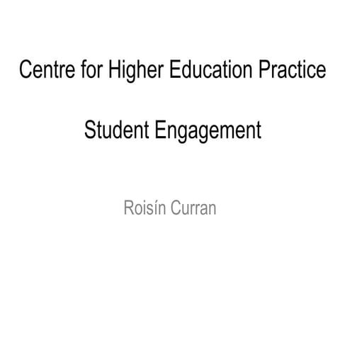 Roisin Curran - Student engagment 