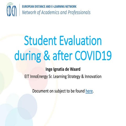 Student Evaluation During and After COVID-19