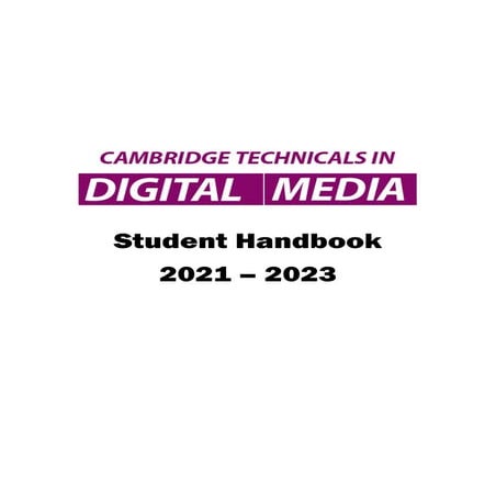 Digital Media Student handbook