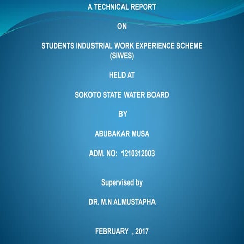 Student industrial work experience [siwes]