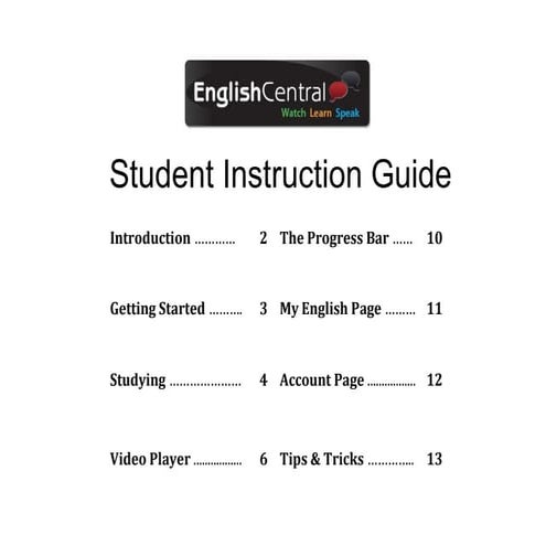 Student instruction guide