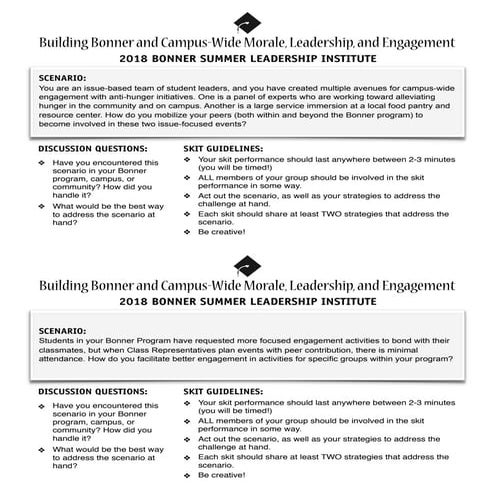 Student leader scenarios | PDF