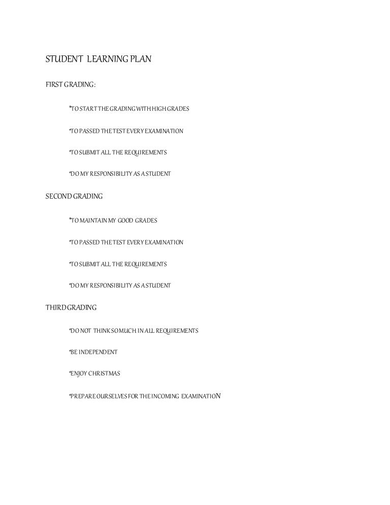 student-learning-plan