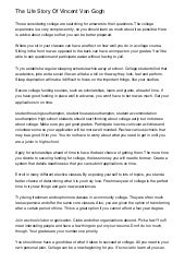 The Life Story Of Vincent Van Gogh