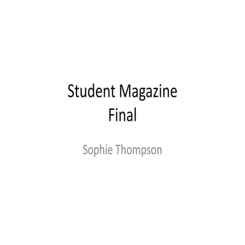 Student Magazine