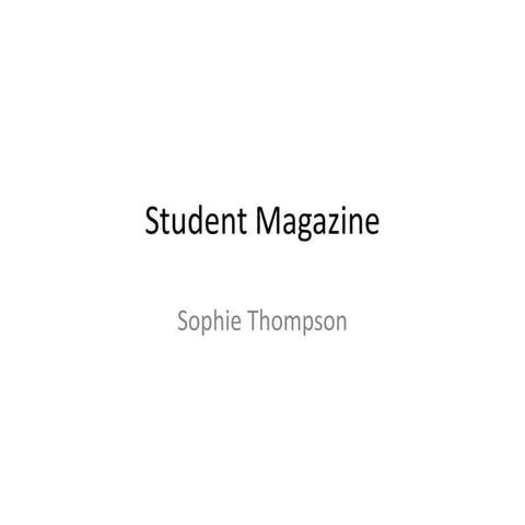 Student Magazine 