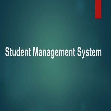 Student Management System of database system.pptx