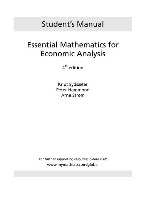 Student manual