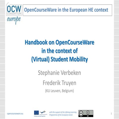 #OCWCGlobal Student mobility handbook