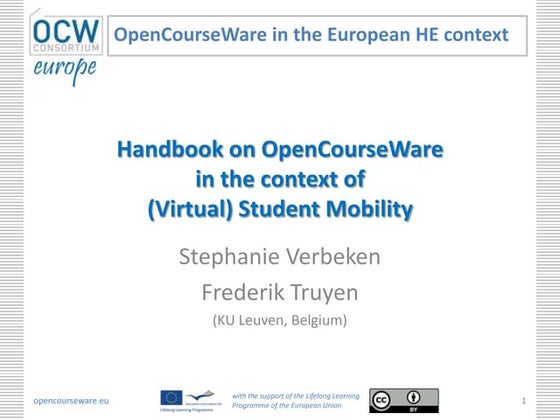 #OCWCGlobal Student mobility handbook