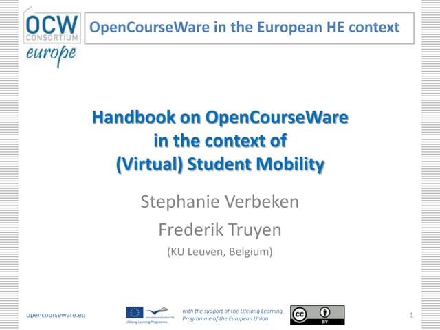 #OCWCGlobal Student mobility handbook