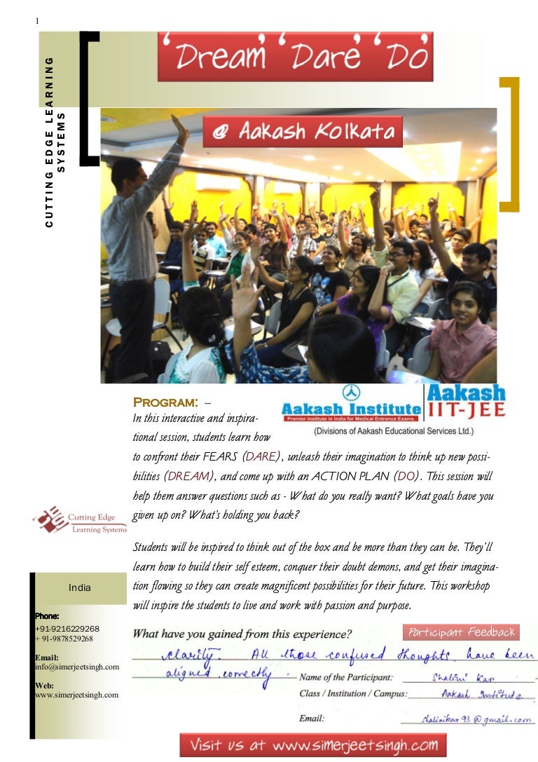 Student motivational at Aakash institute India