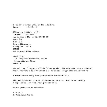 Edyth T. James Department of Nursing Daily Clinical Log Cl | DOCX