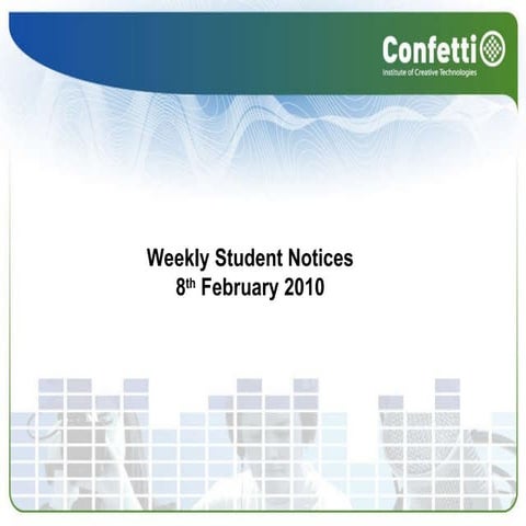 Student Notices 8th Feb