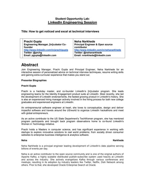 Grace Hopper Conference - Student opportunity lab