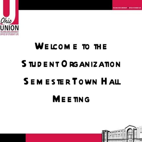 OSU student organization semester town hall
