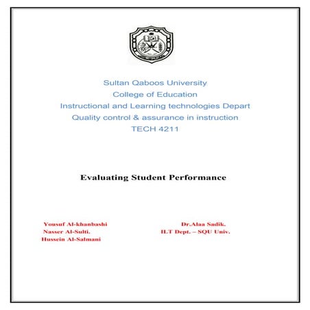 Evaluation of online learning