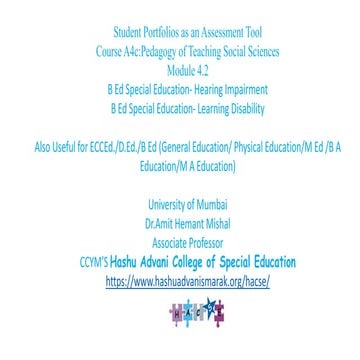 Student Portfolio.pptxTesting -Evaluation