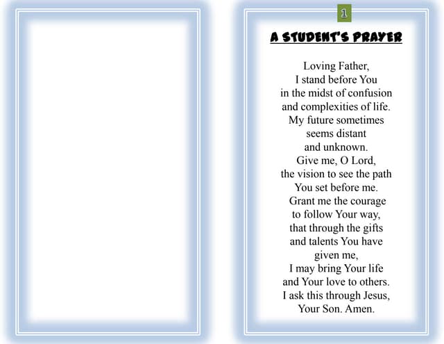 Student prayer 1