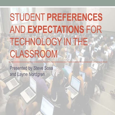 PLU: Student Preferences for Tech in the Classroom