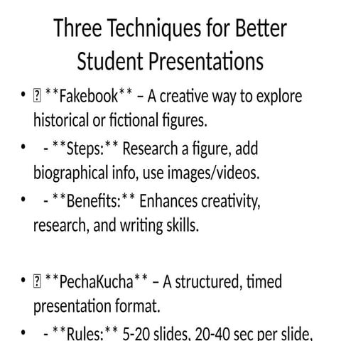 Student_Presentation_Techniques.pptx education | PPTX