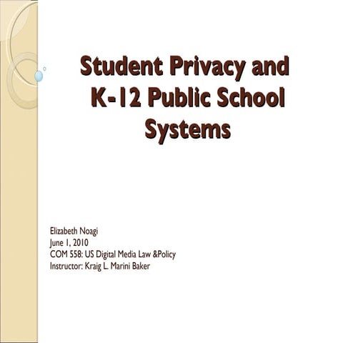 Student privacy presentation