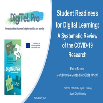 Student Readiness for Digital Learning: A Systematic Review of the COVID-19 R...